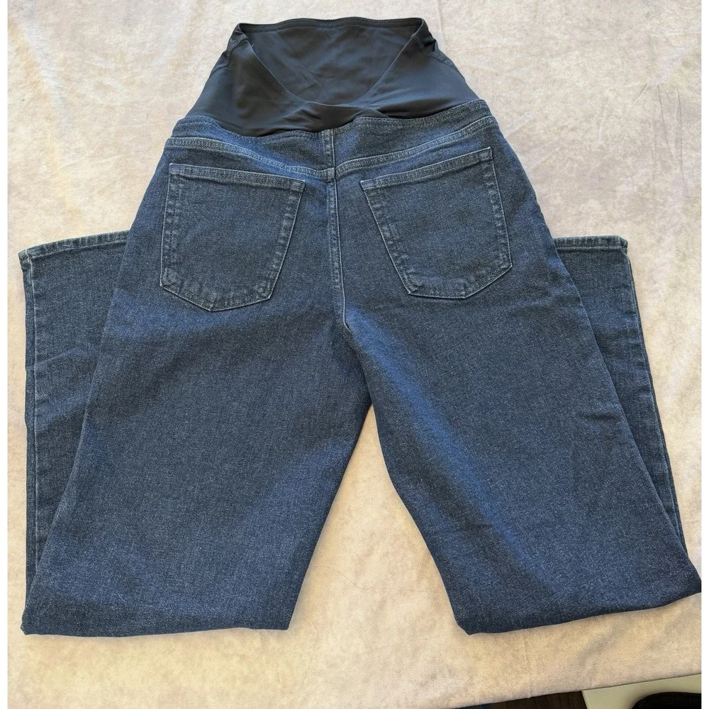 Isabel Maternity Jeans Size 4 Dark Wash‎ Over Belly Panel Stretch